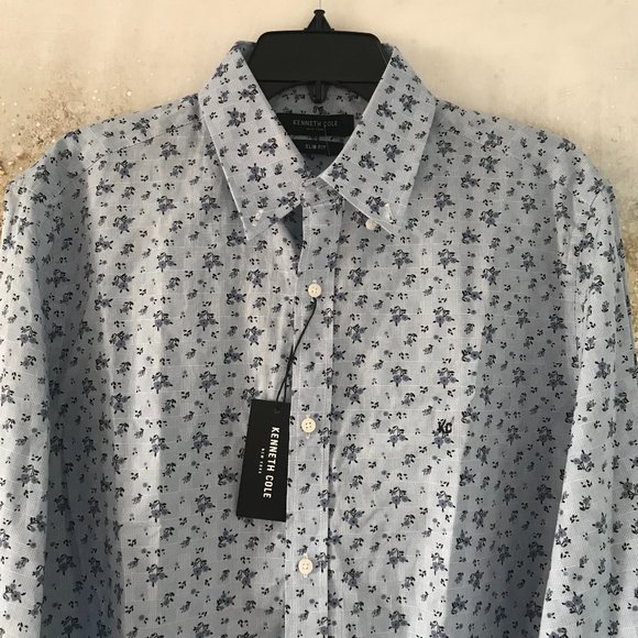Kenneth Cole Floral Button-Up Shirt (NWT) - Picture 3 of 14